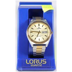 NEW LORUS WATER RESISTANT MENS WATCH IN CASE