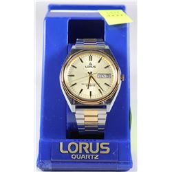 NEW LORUS WATER RESISTANT MENS WATCH IN CASE