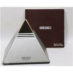 NEW SEIKO PYRAMID ALARM CLOCK IN CASE