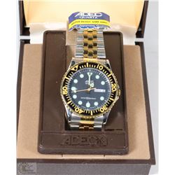 ADEC QUARTZ MENS WATCH WITH 100M WATER RESISTANT