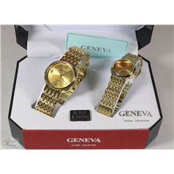 GENEVA CLASSIC MATCHING MEN/LADIES WATCHES