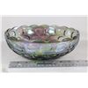 Image 1 : LARGE BLUE CARNIVAL GLASS BOWL
