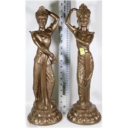 MARTENS SET OF 2 LADY SCULPTURES
