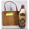 Image 1 : CUERO DE NEONATO PURSE FROM ARGENTINA FUR WITH KAHLUA BOTTLE