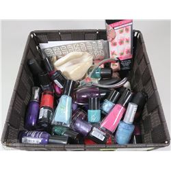 BASKET OF NAIL PRODUCTS