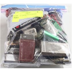 BAG OF ASSORTED LIGHTERS
