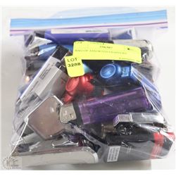 BAG OF ASSORTED LIGHTERS