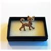 Image 1 : GOLD TONE KITTY CAT CRYSTAL BROOCH