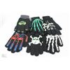 Image 1 : BAG OF 6 PAIRS OF GLOW IN THE DARK GLOVES