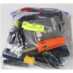 BAG OF ASSORTED HAND TOOLS