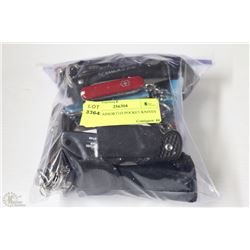 BAG OF ASSORTED POCKET KNIFES