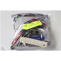 BAG OF ASSORTED POCKET KNIFES