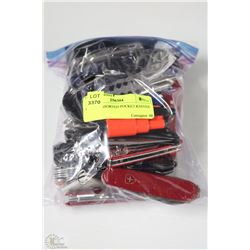 BAG OF ASSORTED POCKET KNIFES