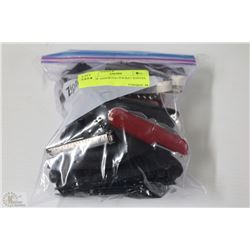 BAG OF ASSORTED POCKET KNIFES
