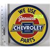 Image 1 : METAL 12" ROUND GENUINE CHEVROLET PARTS SIGN