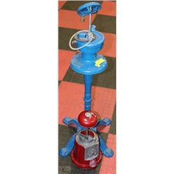 TWO METAL GUMBALL MACHINES (MISSING GLOBES)