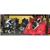 Image 1 : LOT OF 2 SETS OF ROLLER BLADES AND 3 PAIRS OF ICE