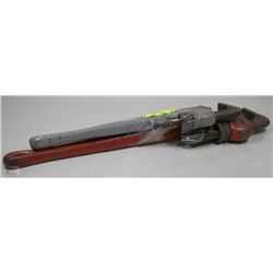 SET OF 2 RIDGID HEAVY DUTY PIPE WRENCHES,  24" AND 16"