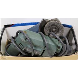 3\8" BLACK & DECKER DRILL, AND 4" MASTERCRAFT