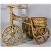 Image 1 : LARGE WICKER BICYCLE PLANT STAND 20"X15" TALL