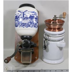 PAIR OF VINTAGE COFFEE GRINDERS