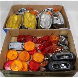 TWO FLATS OF TRUCK LIGHTS , FOG LIGHTS