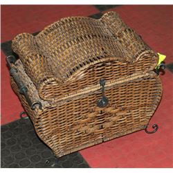 DECORATIVE WICKER BASKET SET