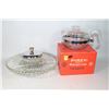 Image 1 : PYREX RANGE-TOP TEA POT AND LAZY SUSAN SERVING
