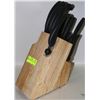 Image 1 : WOOD KNIFE BLOCK W/ 14 KNIVES