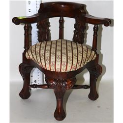 CHIPPENDALE MINIATURE CHAIR 12" HIGH SMALL BENCH