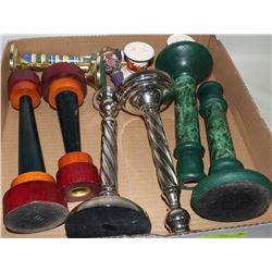 FLAT VINTAGE CANDLE HOLDERS