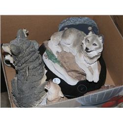 BOX OF WOLF ORNAMENTS