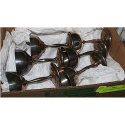 BOX W/6-PC SILVER PLATED GOBLET SET