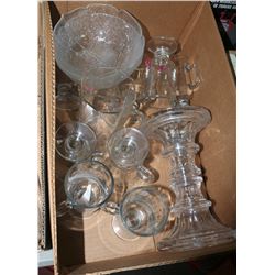 BOX WITH CANDLE HOLDER, GLASSES, AND MORE!