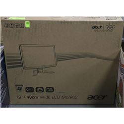ACER 19"X193W LCD WIDESCREEN MONITOR NEW