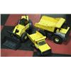 Image 1 : 3 VINTAGE LARGE METAL TONKA TRUCKS (DUMPTRUCKS &