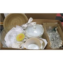 LARGE BOX W/SET OF 6 WINE GLASSES, ANCOR