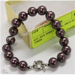 #25- SEA SHELL PEARL BRACELET 10MM
