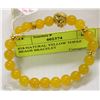 Image 1 : #18-NATURAL YELLOW TOPAZ BEADS BRACELET