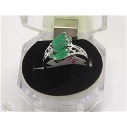 #34-NATURAL EMERALD/ENHANCE RING