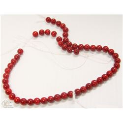 #14-NATURAL RED SEA CORAL GEMSTONE LOOSE BEADS