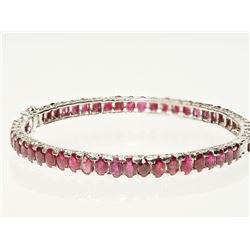 #1-STERLING SILVER RUBY(22.2CT) BANGLE