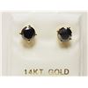 Image 1 : #6-14K GOLD BLACK DIAMOND(0.96CT) EARRINGS
