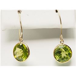 #10-14K GOLD PERIDOT EARRINGS