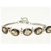 Image 1 : #12-STERLING SILVER SMOKEY QUARTZ BRACELET