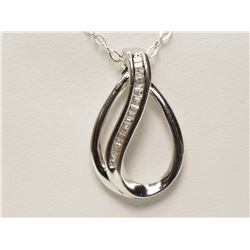 #14-STERLING SILVER DIAMOND(0.28CT) NECKLACE