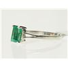 Image 2 : #15-14K GOLD EMERALD(0.63CT) RING SIZE 6.5