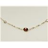 Image 1 : #16-10K GOLD GARNET & SAPPIRE(0.6CT) NECKLACE