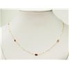 Image 2 : #16-10K GOLD GARNET & SAPPIRE(0.6CT) NECKLACE