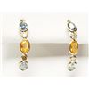 Image 1 : #18-14K GOLD SAPPHIRE(3.4CT) & DIAMOND(0.22CT)